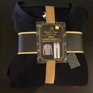 Beverly Hills Polo Club Men's Black and Red Lounge Set
